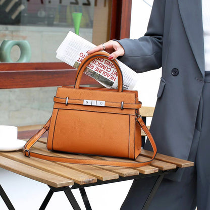 High-Grade Small Square Genuine Leather All-match Shoulder Bag