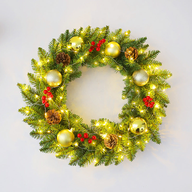 Christmas wreath rattan 30/40/50/60cm Christmas decoration wreath door hanging scene
