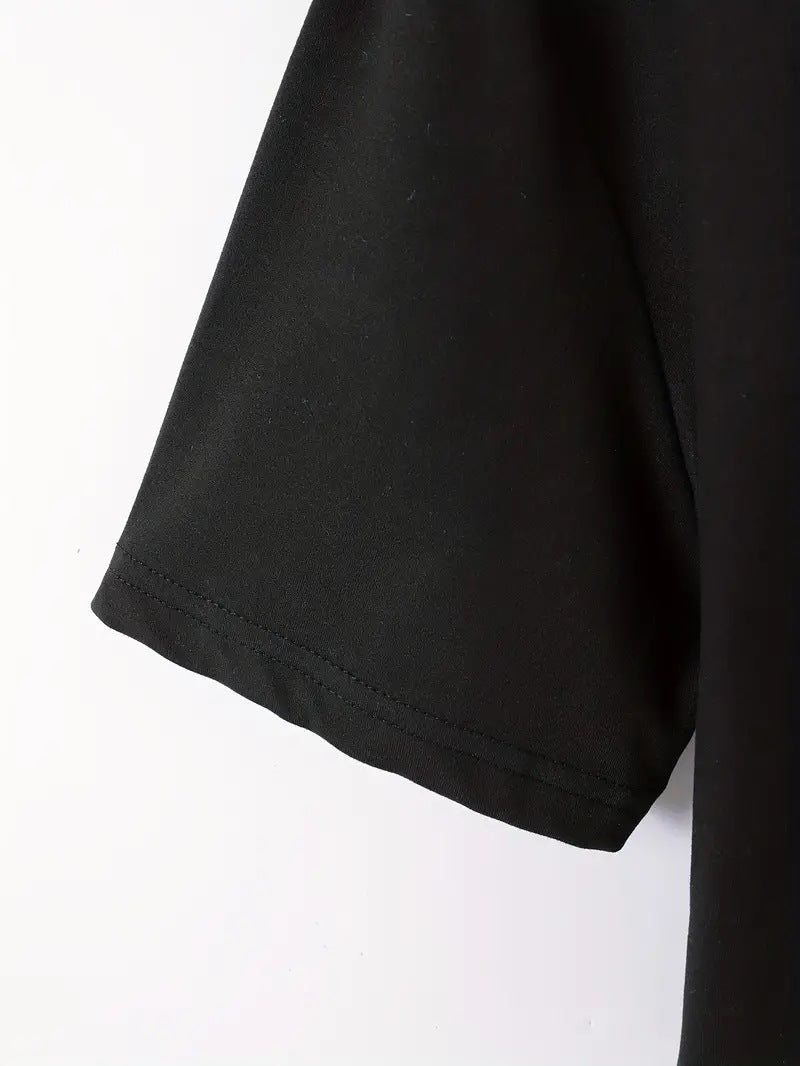 Women's Short Top Christmas Crop Top INS Style Spicy Girl Basic Short Sleeve Round Neck T-Shirt