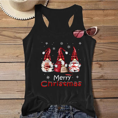 Women's Independence Day Printed Christmas Print Tank Top