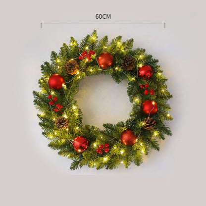 Christmas wreath rattan 30/40/50/60cm Christmas decoration wreath door hanging scene