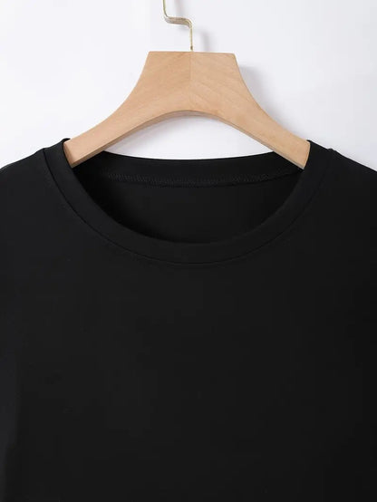 Women's Short Top Christmas Crop Top INS Style Spicy Girl Basic Short Sleeve Round Neck T-Shirt