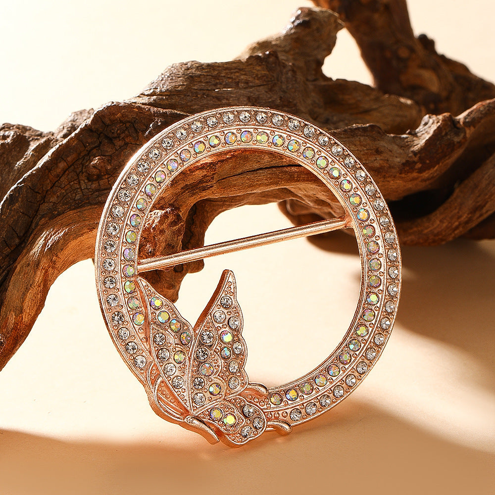 Waist-cinching Accessory Clip For Securing High-end Brooches