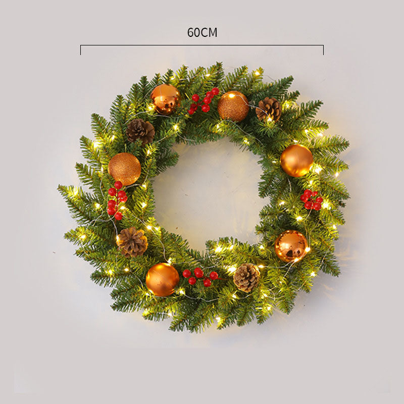 Christmas wreath rattan 30/40/50/60cm Christmas decoration wreath door hanging scene