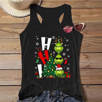 Women's Independence Day Printed Christmas Print Tank Top