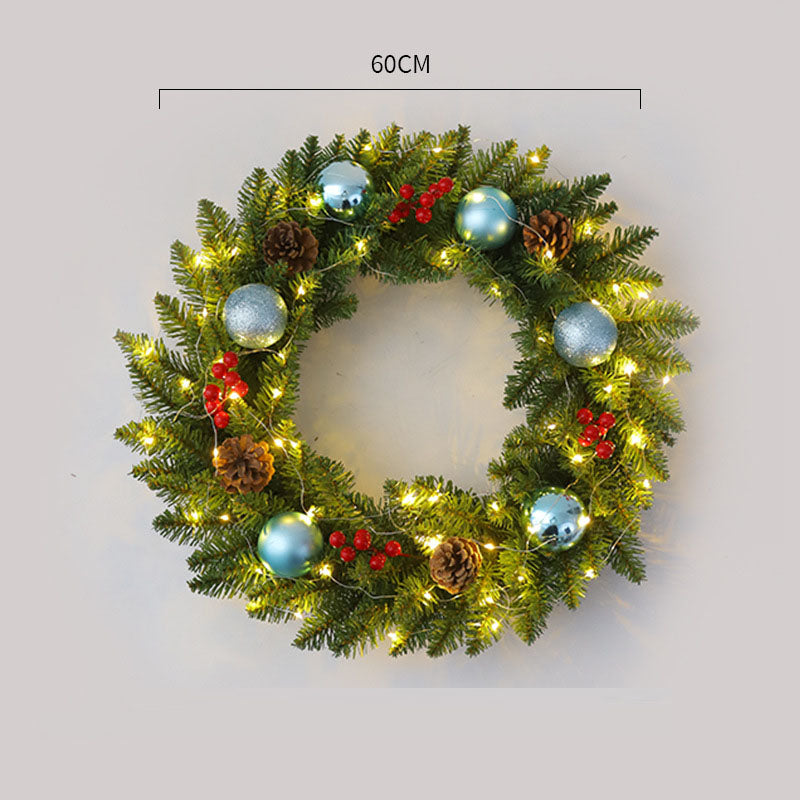 Christmas wreath rattan 30/40/50/60cm Christmas decoration wreath door hanging scene